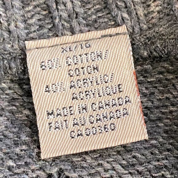 Tip top charcoal grey 90s dad accountant style sweater XL - Picture 6 of 12